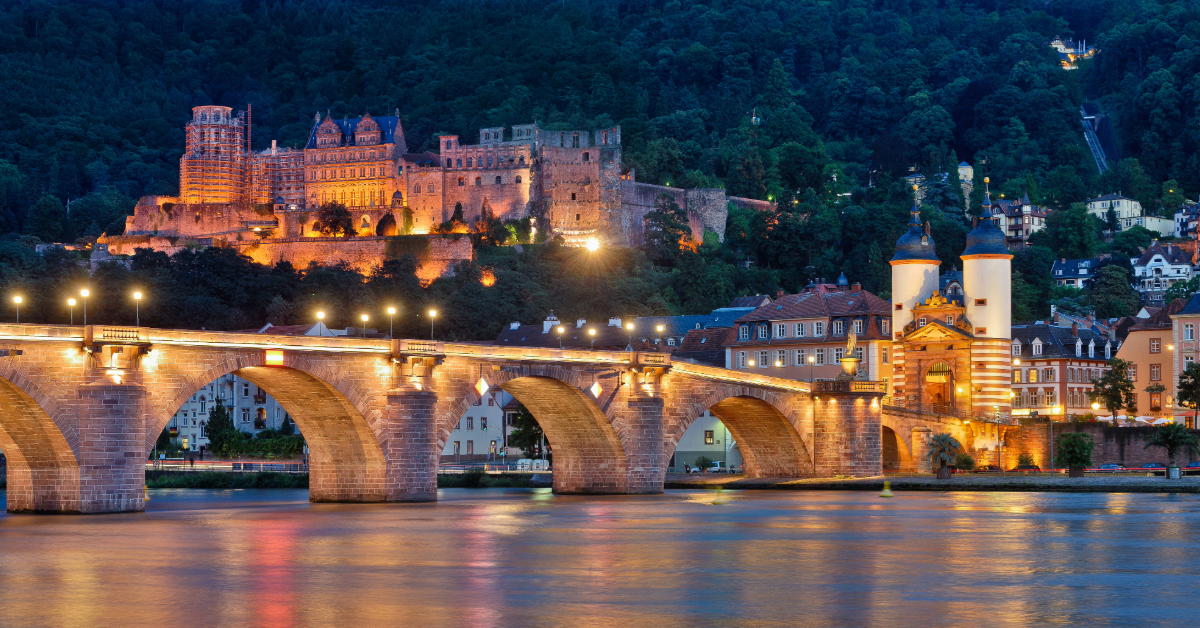Heidelberg mit Blick auf Schloss und Neckar