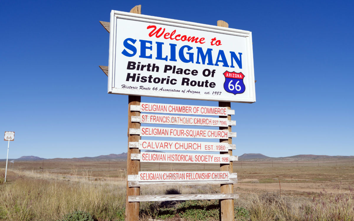 Verlassene Route 66 bei Seligman, Arizona